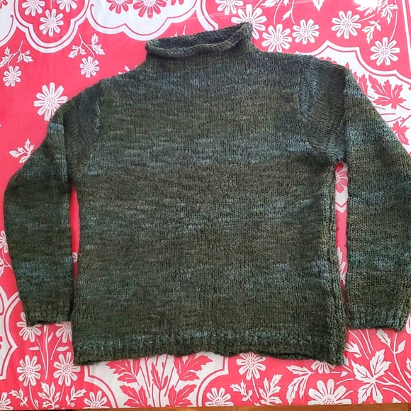 Authentic St John's Bay variegated knit mock neck sweater Vintage 90's - Picture 5 of 8